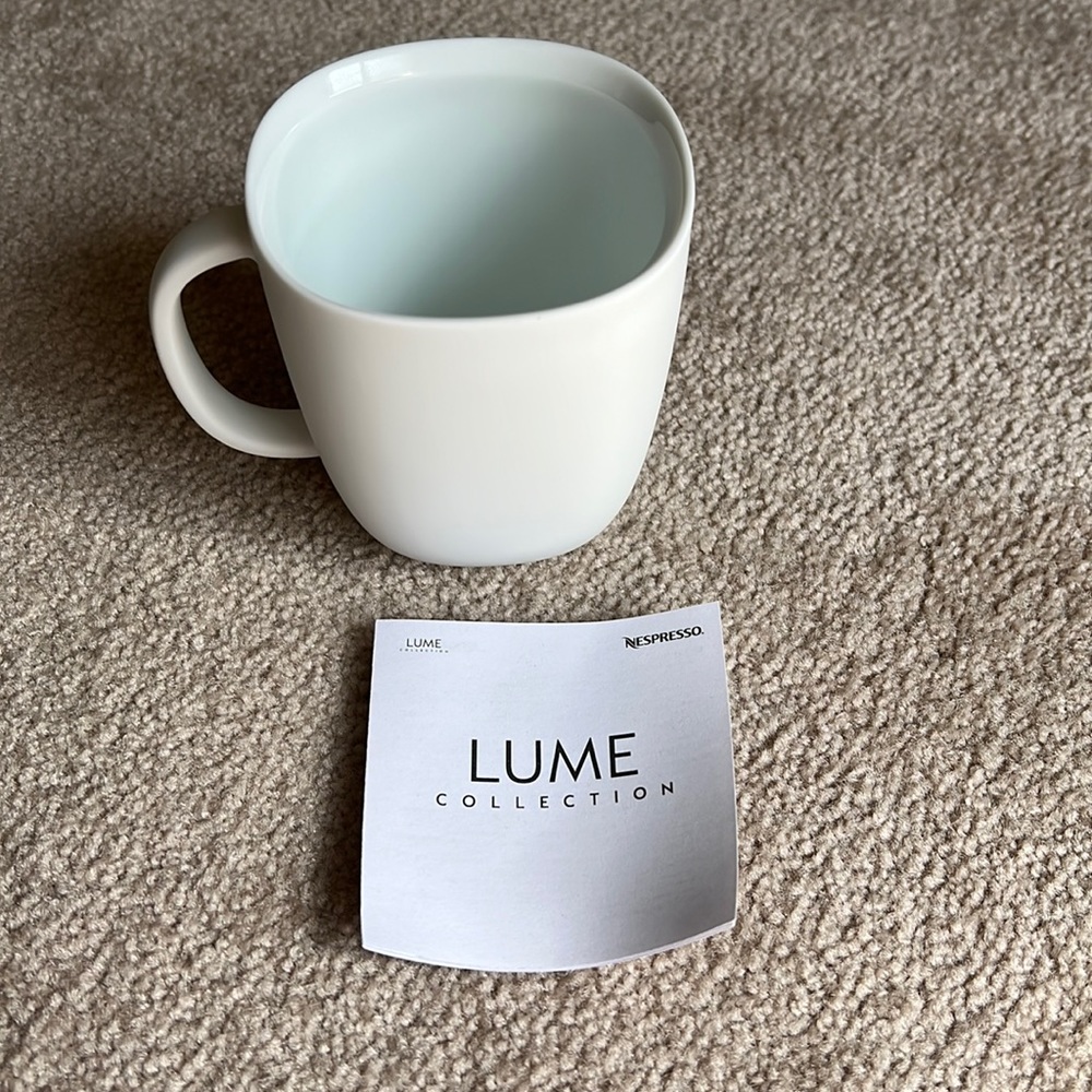 White Nespresso Lume coffee mug, new in box